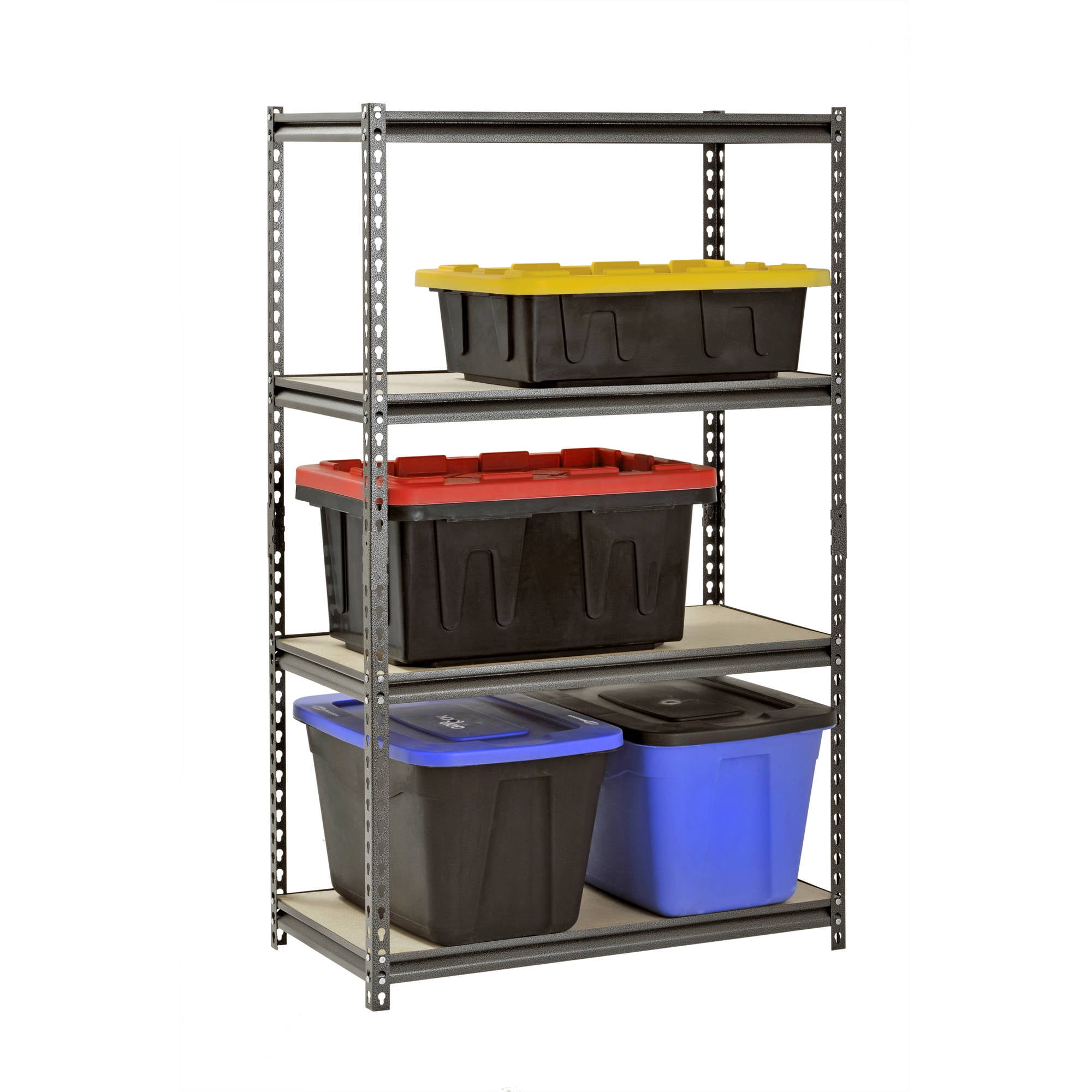 Muscle Rack 4-Shelf Steel Shelving, Silver-Vein, 18