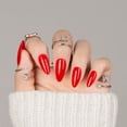 thumbnail image 2 of Set de 30 unidades de gel de almendras rojas CloudTrip de Press On Nails, 2 of 4