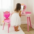 thumbnail image 6 of Wildkin Kids Princess Wooden Vanity Table and Chair Set for Girls, Pink, 6 of 7