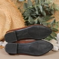 thumbnail image 6 of Women's Wide Width Flat Shoes Pointed Toe Suede Slip On Office Ballet Flats Brown 7.5, 6 of 7