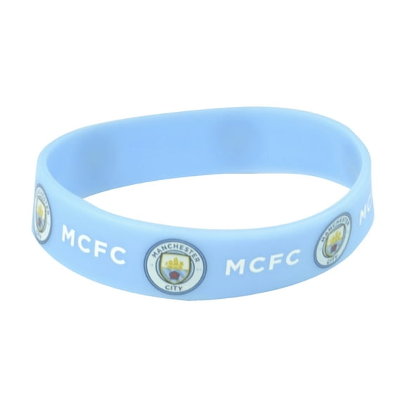 Manchester City FC Bracelet Officiel en Silicone de Football