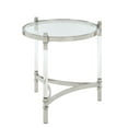 thumbnail image 2 of 20" X 20" X 24" Stainless Steel, Clear Acrylic And Glass End Table, 2 of 2