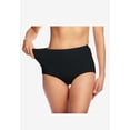 thumbnail image 3 of Comfort Choice Plus Size Cotton Spandex Comfort Waist Brief 2-Pack, 3 of 5