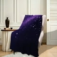thumbnail image 3 of Luxurious Purple Starry Sky Flannel Throw Blanket - Soft, Warm, and Cozy for Couch, Bed, Office, and Travel - Versatile All Season Gift, 3 of 8