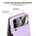 thumbnail image 3 of Dteck Handbag Case for Samsung Galaxy Z Flip 4, Z Flip4 Case with Wrist Hand Strap, Galaxy Z Flip 4 Case with Built-in Camera Screen Protector, Ultra Slim Protective Hard Case, Purple, 3 of 7