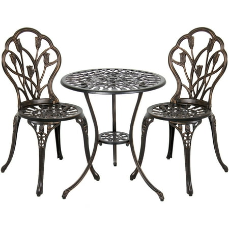 Best Choice Products Antique Cast Aluminum 3-Piece Outdoor Bistro Set
