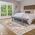 thumbnail image 6 of Homore Traditional Pattern Mystic Medallion Area Rug, 6' x 9', Orange, 6 of 7