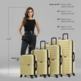 thumbnail image 6 of InUSA AURUM 4-Piece Hardside Luggage Sets with Spinner Wheels, Handle and Trolley, (20"/24"/28"/32"), Champagne, 6 of 10