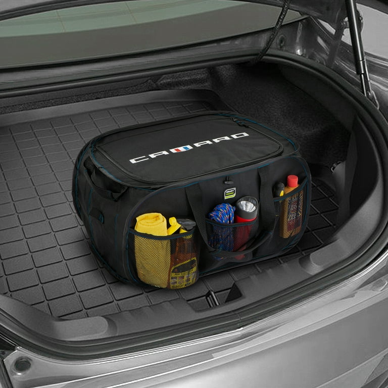Smart Design Pop Up Trunk Organizer with Easy Carry Handles Side Pockets and Zipper Top 23 inch Holds 50 lbs Camaro
