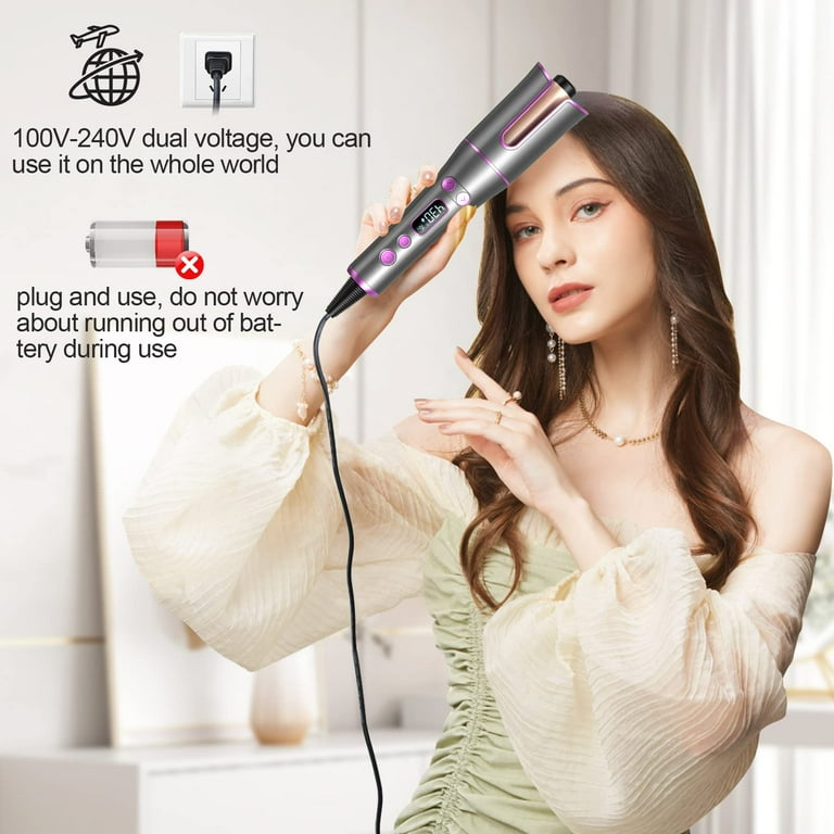 Automatic Curling Iron Auto Rotating Hair Curlers with 1 inch