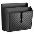 thumbnail image 1 of Front Seat Car Organizer 2 Grids Car Storage Box Reusable Adhesive Car Pocket Holder Carbon Fiber Car Storage Case Auto Accessories for Phone Eyeglasses ID Card Wallet Coin Key, 1 of 9