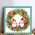 thumbnail image 2 of (1) Hilo Algodón Ecológico Bordado 11CT 3 Hebras Impresión 40*40cm Kit Serie Flores Punto Cruz Guirnalda Navidad, 2 of 9