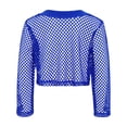 thumbnail image 7 of Tiijoy Girls Fishnet Long Sleeve T-Shirt Trendy Summer Breathable Blouse, Sizes 9-10, 7 of 7