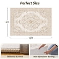 thumbnail image 4 of VUNATE Vintage Botanical Floral Printed Area Rug 8'x10' Soft Washable Non Slip Low Pile Rug for Living Room Bedroom Dining Room Home Decor Indoor Carpet with Blossom Design Beige, 4 of 7