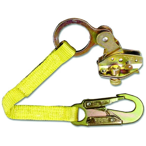Guardian Fall Protection 1500 Removable Rope Grab With Attached 18 in Extension Lanyard