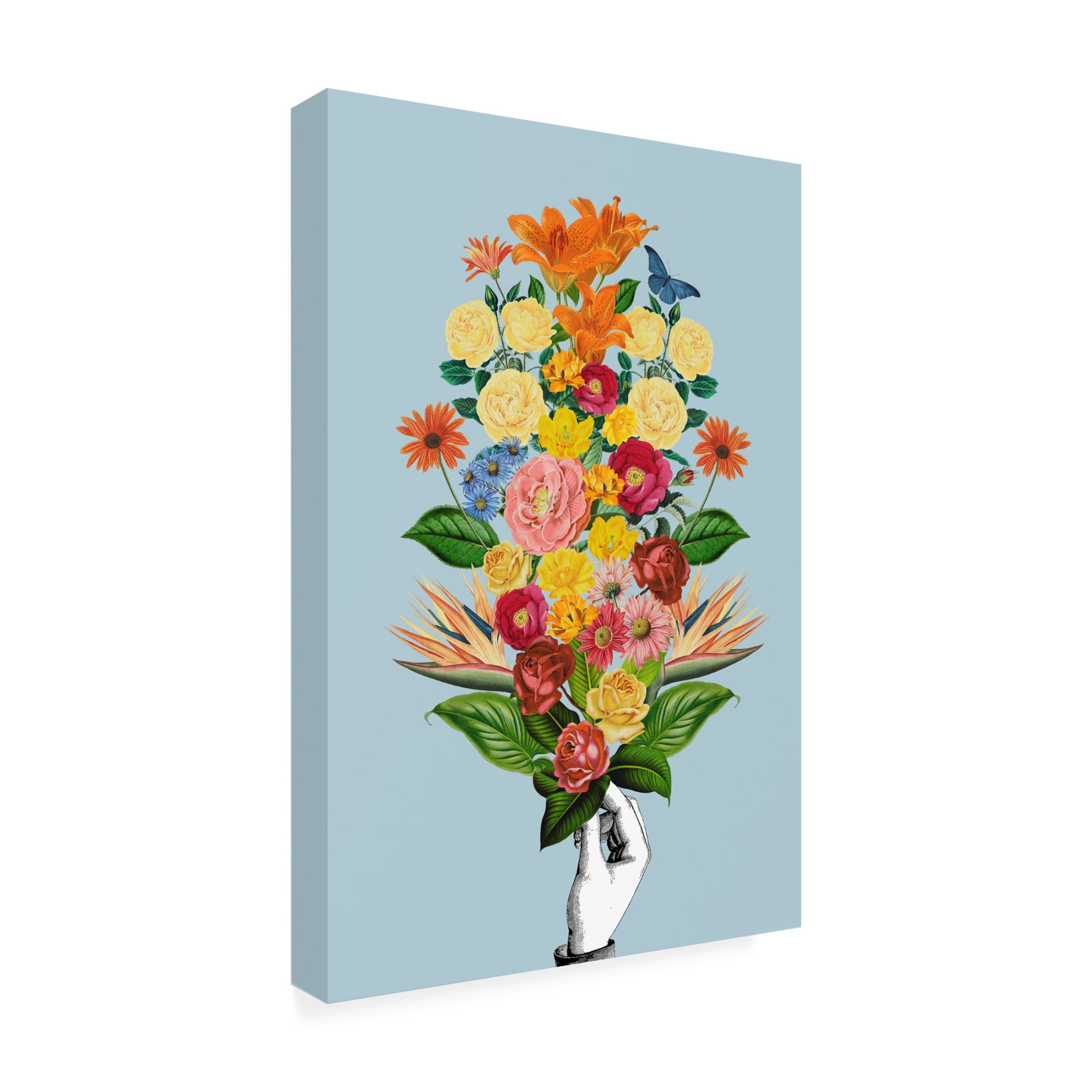 Trademark Fine Art Frida Floral Studio Botanical blue bouquet Canvas Wall Art
