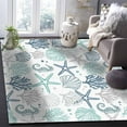 thumbnail image 5 of Area Rugs Indoor Non-Slip Rectangle Rug 5x7 Ft Nautical Coastal Rug Rubber Backing Floor Mats Non Shedding Home Decor Carpet for Entryway Living Room, 5 of 8