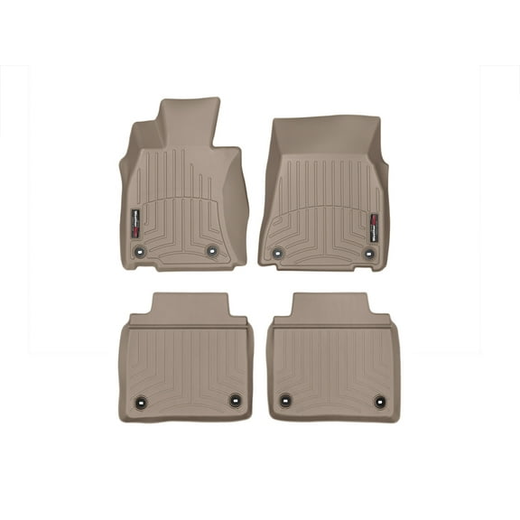 WeatherTech Custom Fit FloorLiners compatible with 2013-2017 Lexus LS - 1st & 2nd Row (2-pc. Rear Liner), Tan