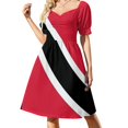 thumbnail image 2 of Flores - Vestido de manga corta con flores Vestido de noche para mujer Ropa de verano para mujer Ropa de mujer, 2 of 7