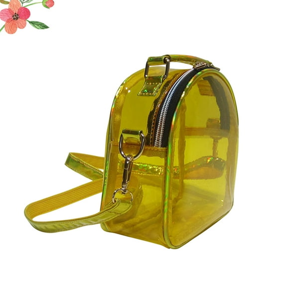 Masteelf  Clear Handbag Transparent Crossbody Handle Ladies Bags for Women Yellow