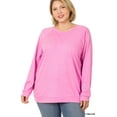 thumbnail image 2 of Zenana Women & Plus Basic Long Sleeve Round Neck Raglan Pullover Sweatshirts Top, 2 of 3