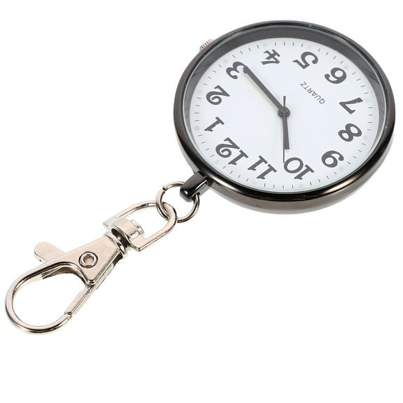 WORGEOUS Student Pocket Watch Watches for Men Nurse Clip Elder Black