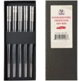 thumbnail image 1 of Palillos 52USA de acero inoxidable, 5 pares, 23 cm, antideslizantes, 1 of 8