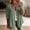 Green plus size blouse a1, variant on Women Plus Size Fall V Neck 3/4 Sleeve Button Down Blouse Casual Loose Tops Solid Dressy Open Front Tunic T-Shirt, Wine S