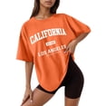 thumbnail image 2 of California Los Angeles T Shirts for Women 2025 Short Sleeve Crewneck Oversized Casual Graphic Tshirt Womens T Shirts, 2 of 5