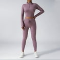 thumbnail image 2 of UAMVSH Womens 2 Piece Lounge Outfits Half Zip Crop Tops High Waist Leggings Sweatsuit Casual Slim Fit Yoga Workout Sets with Thumb Holes, 2 of 6