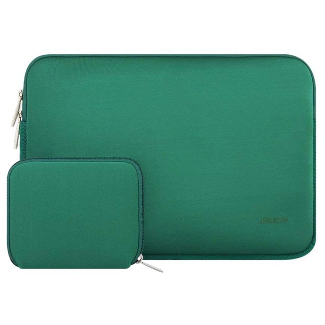 Funda para Laptop MOSISO 13,3" de Neopreno con Pequeño Estuche Verde