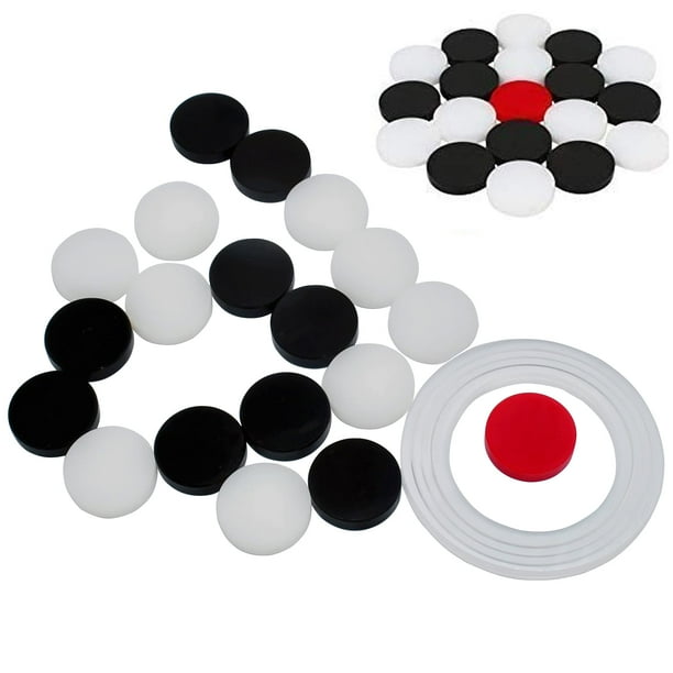 Juego de 20 monedas Carrom Board Coins de plástico con percutor