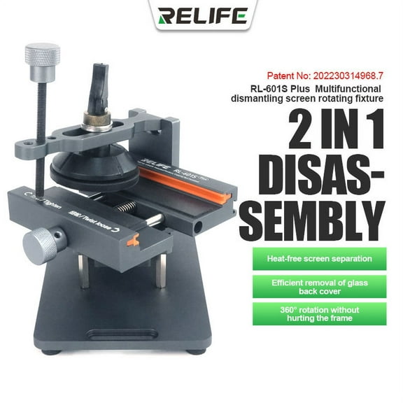 Relife RL-601s Plus 360 Degrees Holder For iPhone Back Glass Removal With Sucker