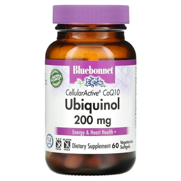Bluebonnet Nutrition Ubiquinol,  CellullarActive CoQ10, 200 mg, 60 Vegetarian Softgels