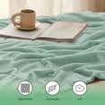 thumbnail image 6 of Cozy Comfort Fleece Blankets Twin Size Sage Green, 260GSM Lightweight Plush Fuzzy Cozy Soft, 59x79 inches, 6 of 6