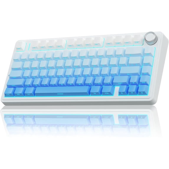 Restored AULA F75 Pro Wireless Mechanical Keyboard,75% Hot Swappable Custom Keyboard,RGB Backlit,Pre-lubed Linear Switches,Side Printed PBT Keycaps Mechanical Gaming Keyboards