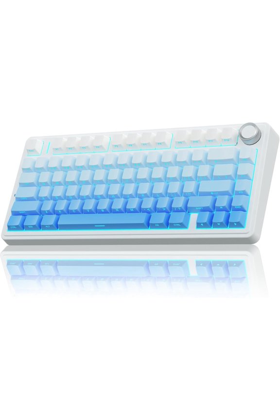 Restored AULA F75 Pro Wireless Mechanical Keyboard,75% Hot Swappable Custom Keyboard,RGB Backlit,Pre-lubed Linear Switches,Side Printed PBT Keycaps Mechanical Gaming Keyboards