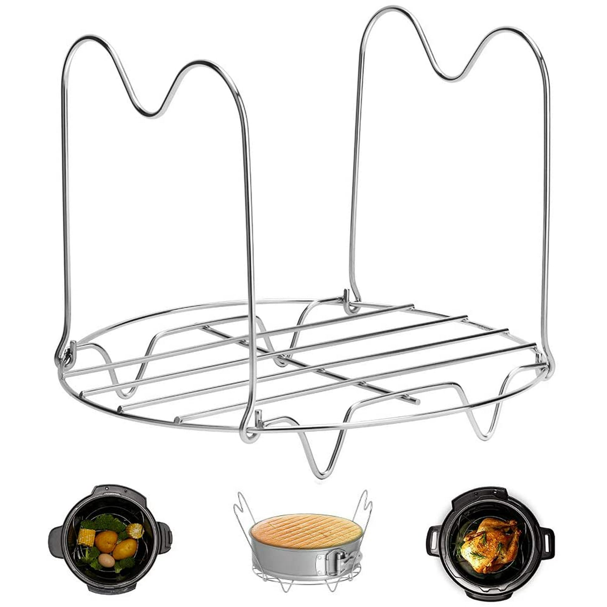 Yeater Steamer Rack Trivet With Handles Compatible With Instant Pot Accessories 3 Qt 5 Quart Pressure Cooker Trivet Wire Steam