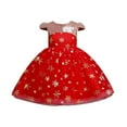 thumbnail image 2 of EnJoCho Baby Girls Christmas Princess Tutu Gown - Pageant Par𝗍y Wedding Dress with Snowflake Stripes for Holiday Dance & Graduation Ceremonies, 2 of 9