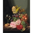 thumbnail image 3 of Edward Ladell 15x18 Black Modern Framed Museum Art Print Titled - Still Life with Peonies and a Glass of Wine, 3 of 5