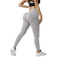 thumbnail image 2 of iHPH7 Butt Lifting Leggings Womens Leggings Womens Leggings High Waisted Leggings for Women Tummy Control Compression Leggings for Women Yoga Outfits for Women Tummy Control Yoga Pants Light Gray M, 2 of 5