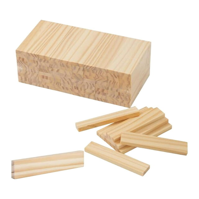 Bunblic Stackable Wooden Building Blocks - Developmental Toy, Compact Game, Promotes Hand-eye Coordination, Home Decoration, Educational Toy 100pcs