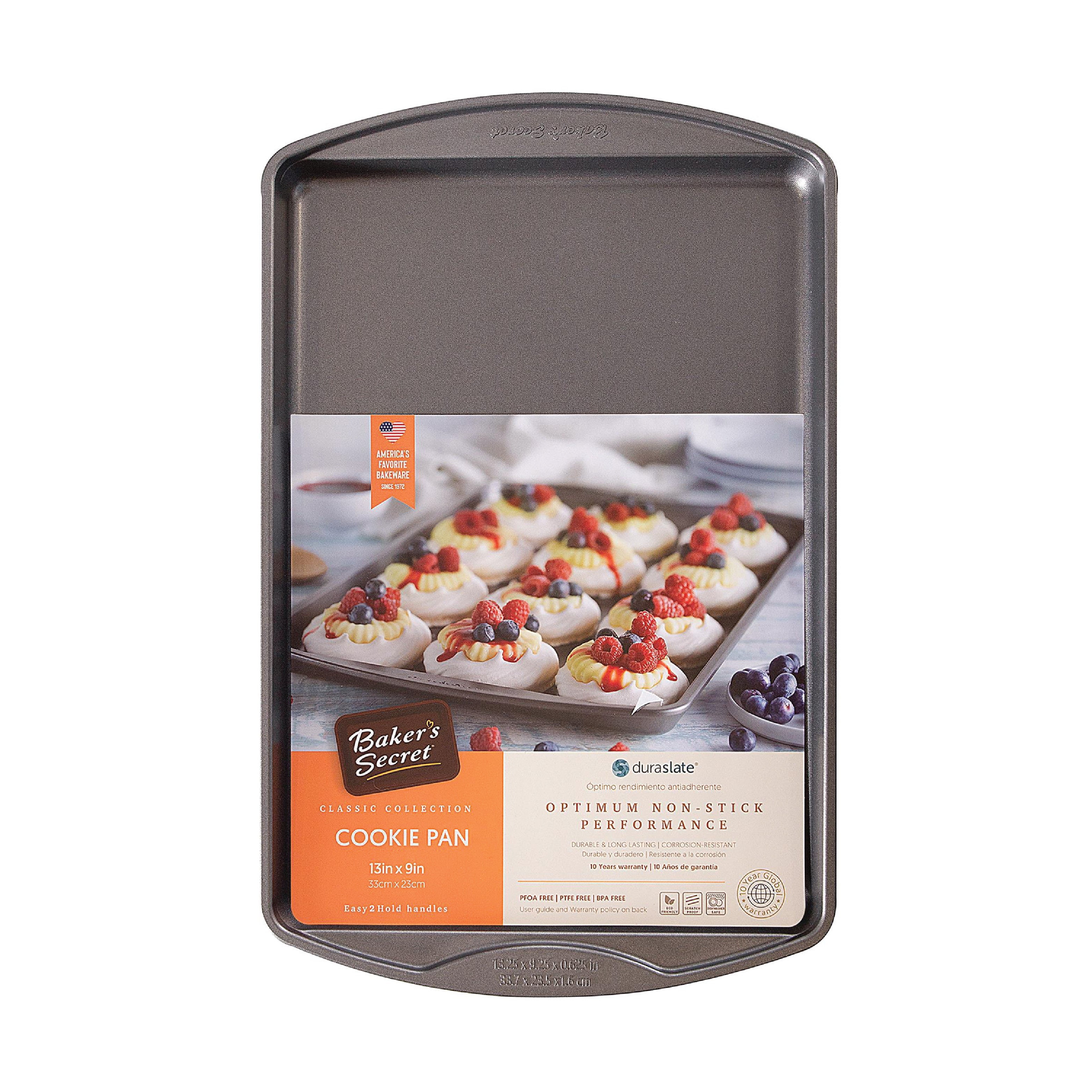 Baker's Secret Insulated Cookie Sheet Commercial Grade Natural Pure  Aluminum Cookie Sheet Extra Thick