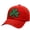 Red, variant on St. Patrick's Day 4 Leaf Clover Baseball Hat Adjustable Embroidery Shamrock Baseball Cap for Men and Women
