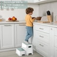 thumbnail image 4 of Toddler Step Stool,2 Kids Step Stool for Bathroom Sink,Baby Potty Stool with Anti-Slip Surface and Rubber Bottom,Plastic Stool with Handle for Toilet Potty Training Bathroom Kitchen, 4 of 4