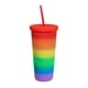 thumbnail image 4 of Vaso de plástico doble pared y popote -pride, 4 of 7