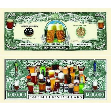 10 Beer Million Dollar Bills with Bonus “Thanks a Million” Gift Card