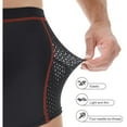 thumbnail image 3 of Sponeed Cycling Shorts for Men Padded Mountain Bicycle Underwear Road Biking Undershorts Red Liner L, 3 of 7