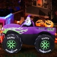 thumbnail image 3 of GOOSH Halloween Inflatables 8 FT Inflatable Monster Truck with Built-in LEDs, Halloween Inflatable Truck with Blow Up Ghost Pumpkin, Outdoor Halloween Decorations for Holiday Party Indoor Outdoor, 3 of 7
