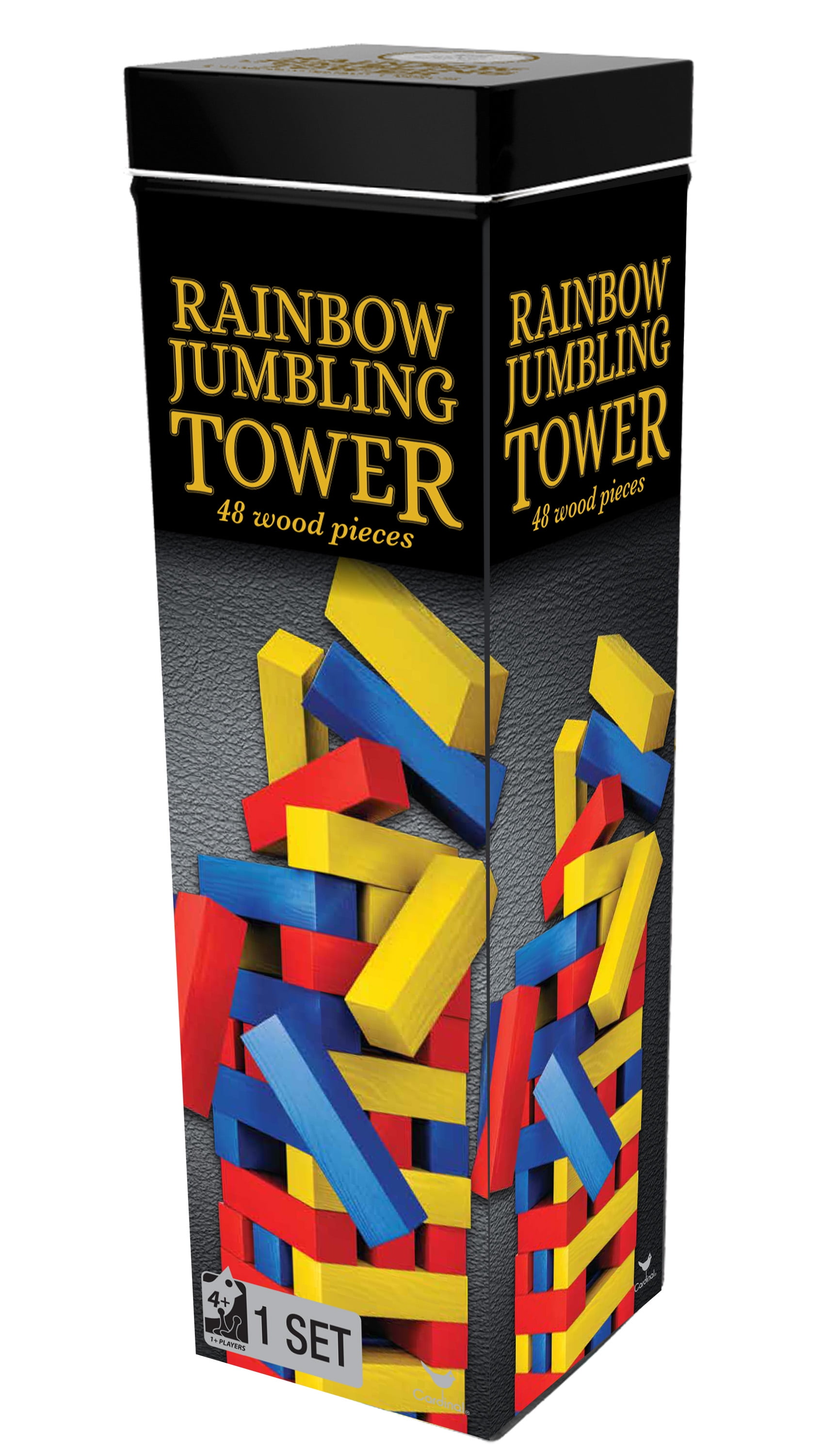48-Piece Rainbow Jumbling Tower